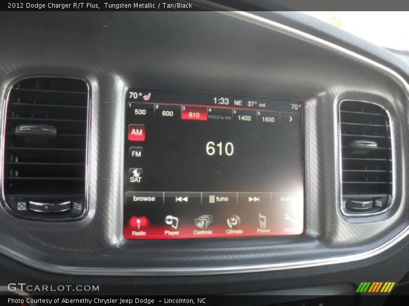 Tungsten Metallic / Tan/Black 2012 Dodge Charger R/T Plus