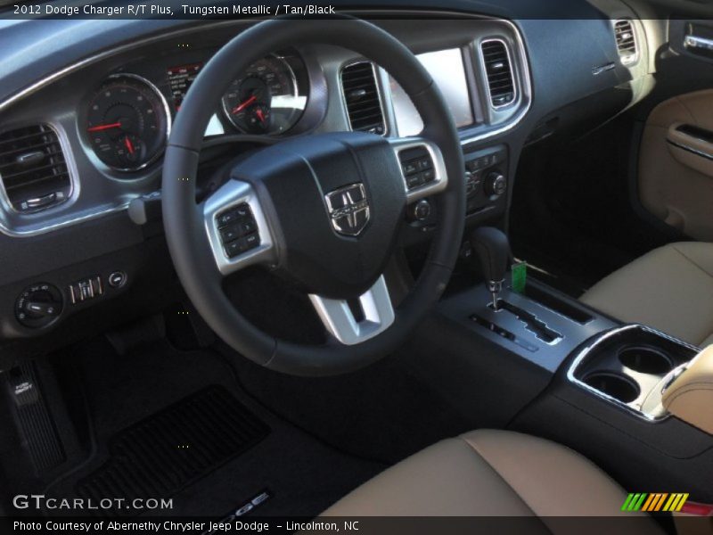 Tungsten Metallic / Tan/Black 2012 Dodge Charger R/T Plus