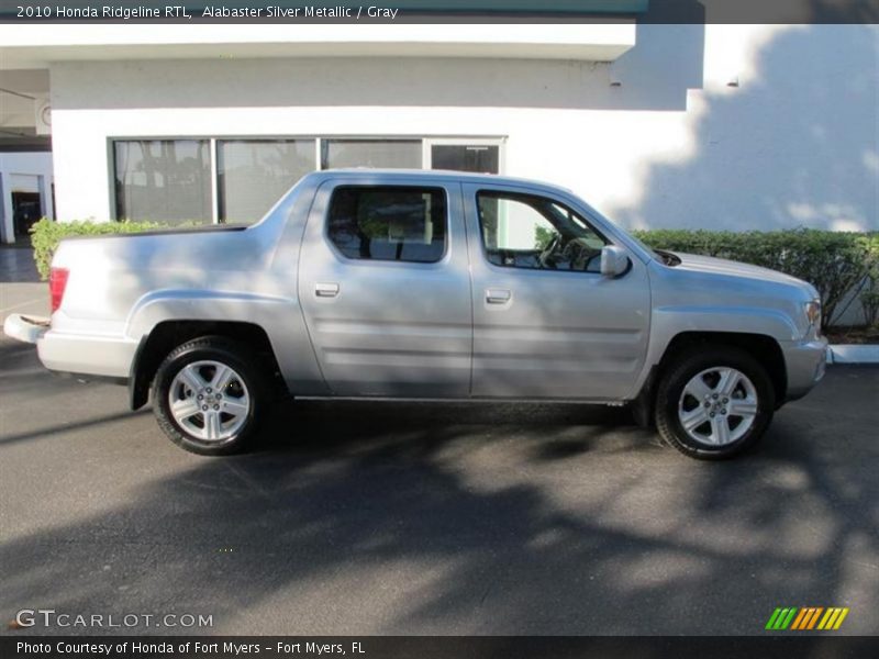 Alabaster Silver Metallic / Gray 2010 Honda Ridgeline RTL