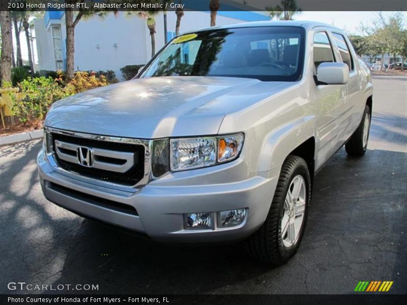 Alabaster Silver Metallic / Gray 2010 Honda Ridgeline RTL