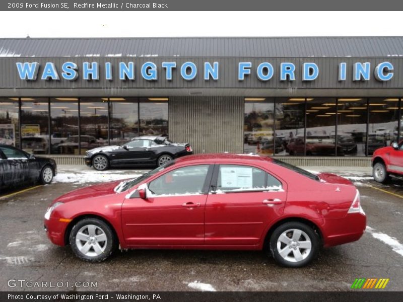 Redfire Metallic / Charcoal Black 2009 Ford Fusion SE