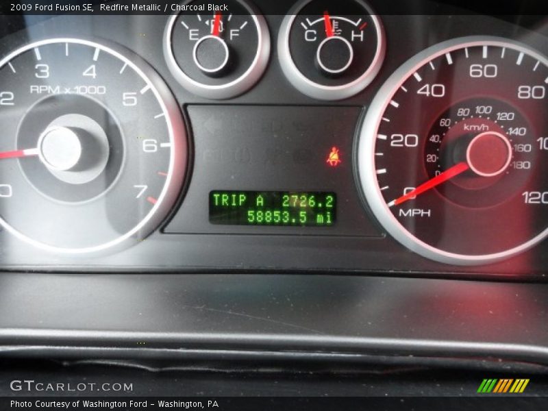 Redfire Metallic / Charcoal Black 2009 Ford Fusion SE