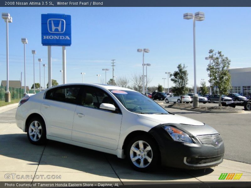 Winter Frost Pearl / Blond 2008 Nissan Altima 3.5 SL