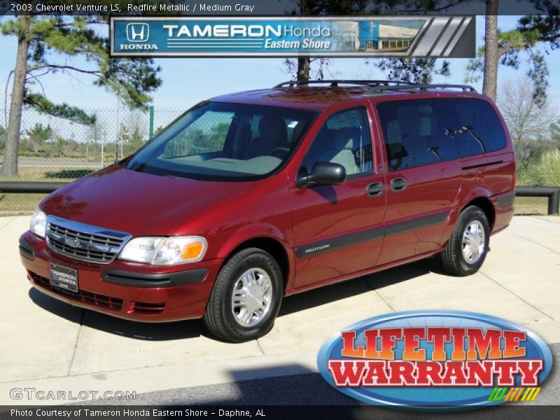 Redfire Metallic / Medium Gray 2003 Chevrolet Venture LS