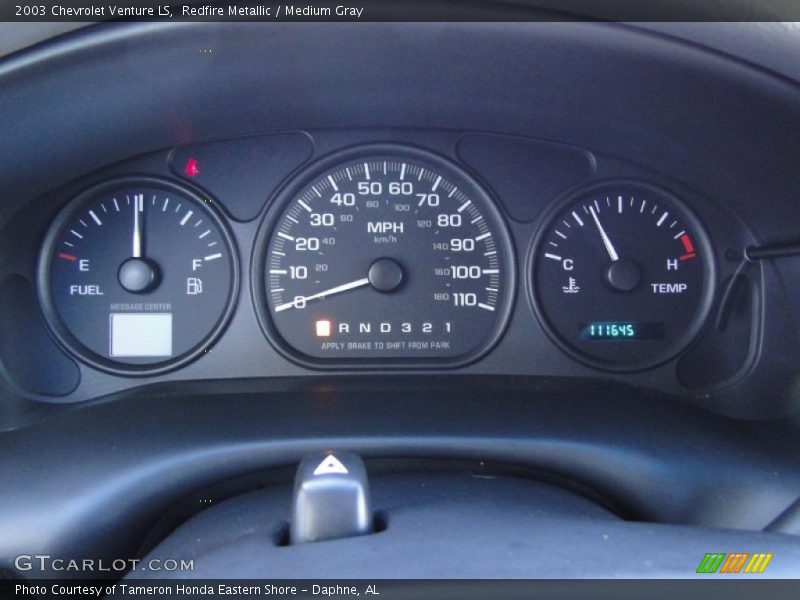 Redfire Metallic / Medium Gray 2003 Chevrolet Venture LS