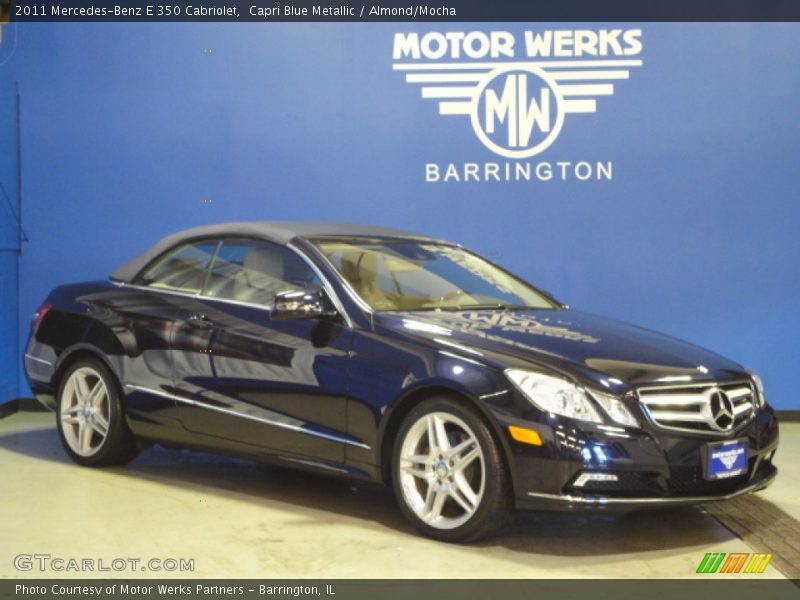 Capri Blue Metallic / Almond/Mocha 2011 Mercedes-Benz E 350 Cabriolet