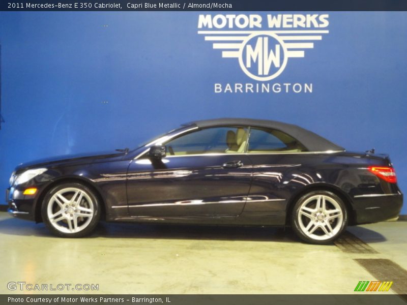 Capri Blue Metallic / Almond/Mocha 2011 Mercedes-Benz E 350 Cabriolet