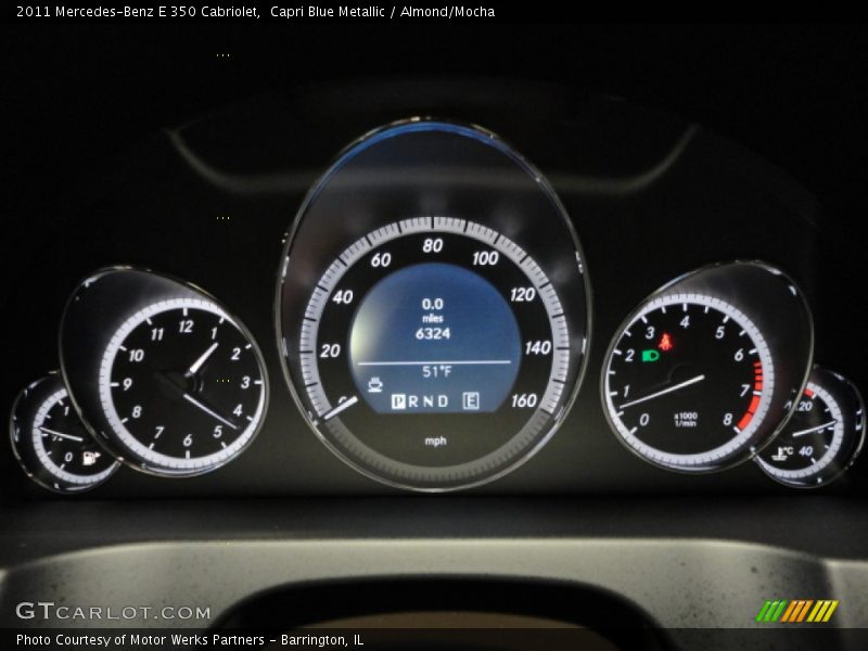 Capri Blue Metallic / Almond/Mocha 2011 Mercedes-Benz E 350 Cabriolet