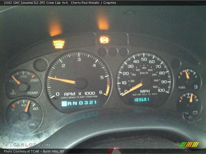  2002 Sonoma SLS ZR5 Crew Cab 4x4 SLS ZR5 Crew Cab 4x4 Gauges