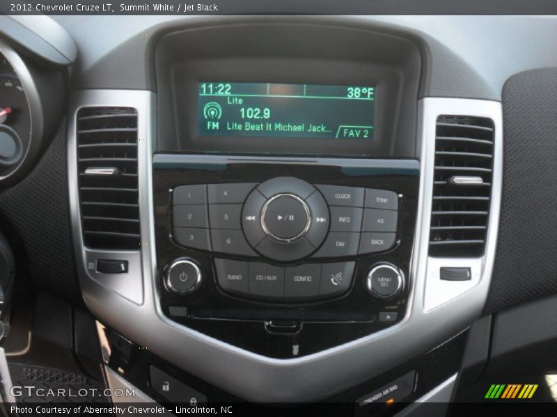 Summit White / Jet Black 2012 Chevrolet Cruze LT