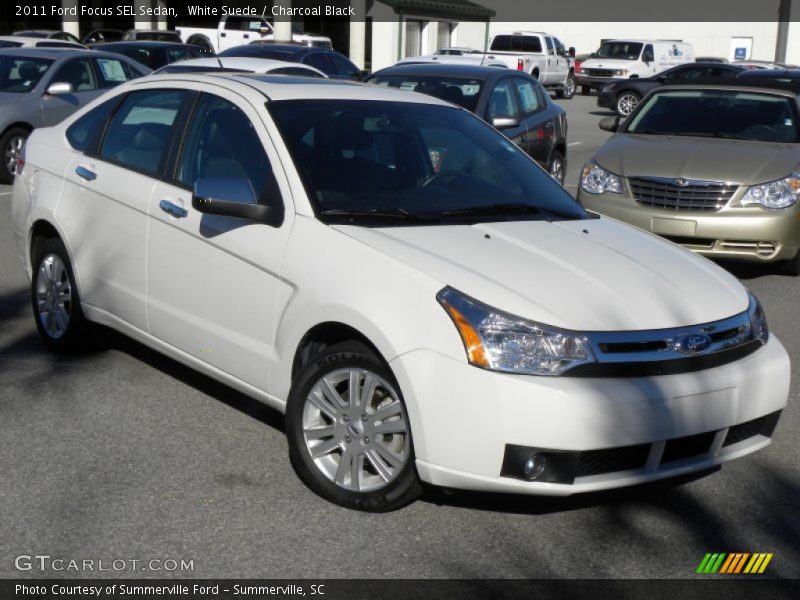 White Suede / Charcoal Black 2011 Ford Focus SEL Sedan