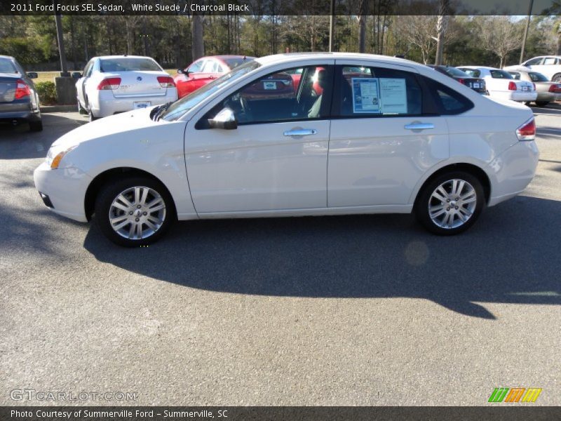 White Suede / Charcoal Black 2011 Ford Focus SEL Sedan