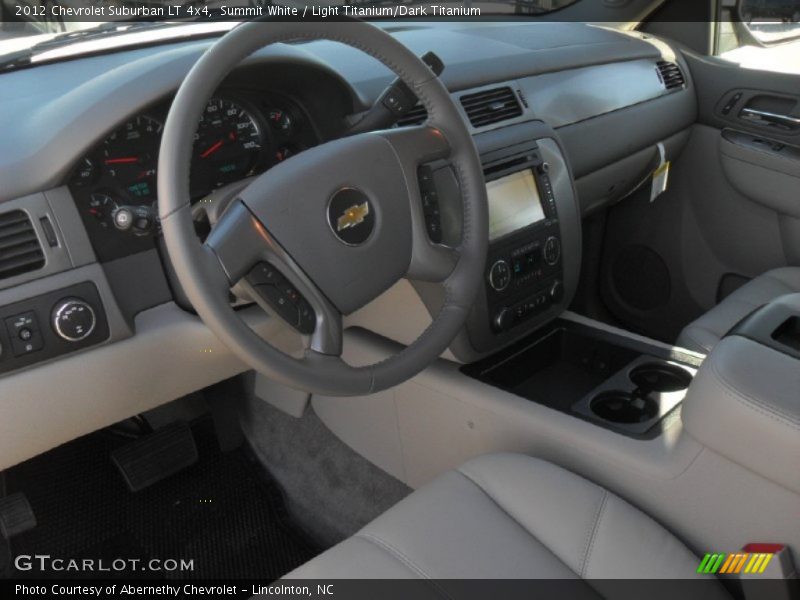 Summit White / Light Titanium/Dark Titanium 2012 Chevrolet Suburban LT 4x4