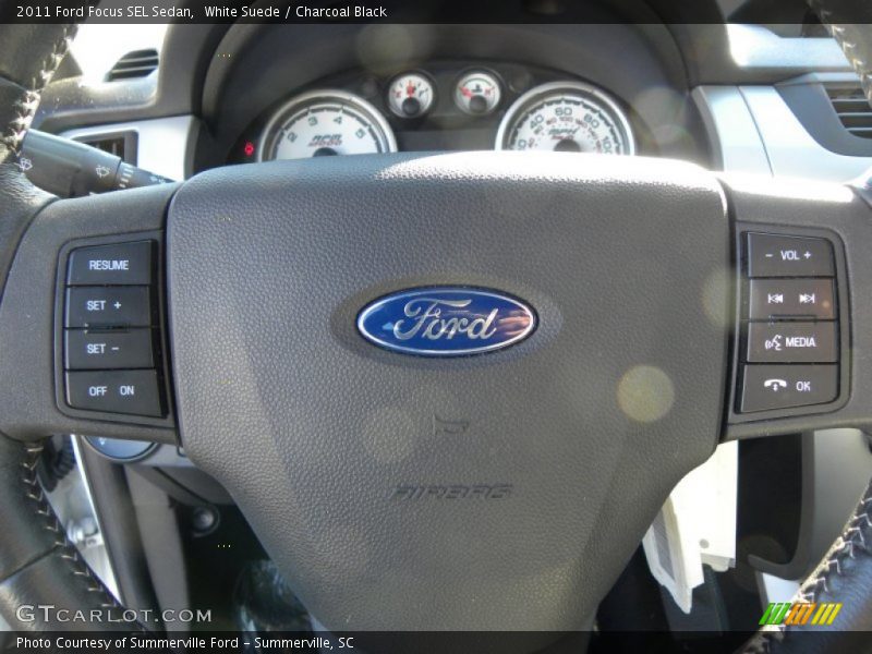 White Suede / Charcoal Black 2011 Ford Focus SEL Sedan