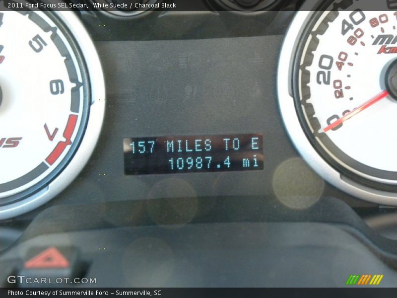 White Suede / Charcoal Black 2011 Ford Focus SEL Sedan