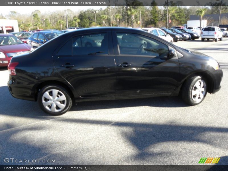Black Sand Pearl / Dark Charcoal 2008 Toyota Yaris S Sedan