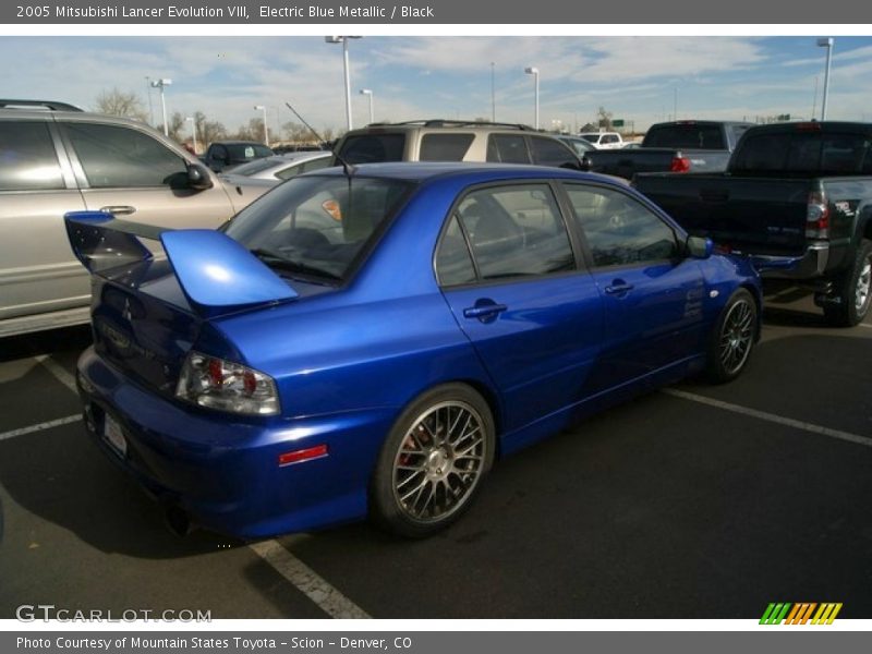 Electric Blue Metallic / Black 2005 Mitsubishi Lancer Evolution VIII