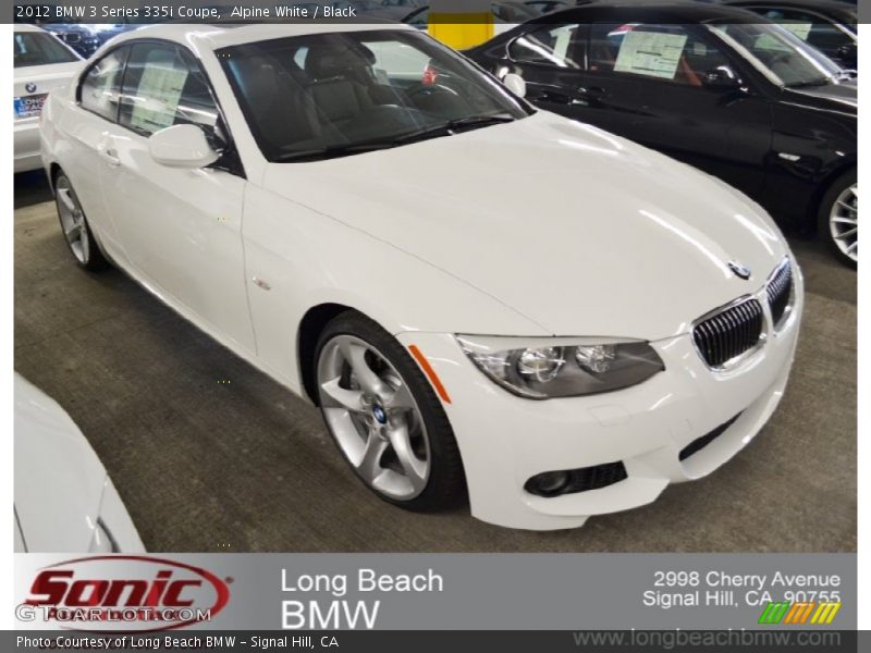 Alpine White / Black 2012 BMW 3 Series 335i Coupe