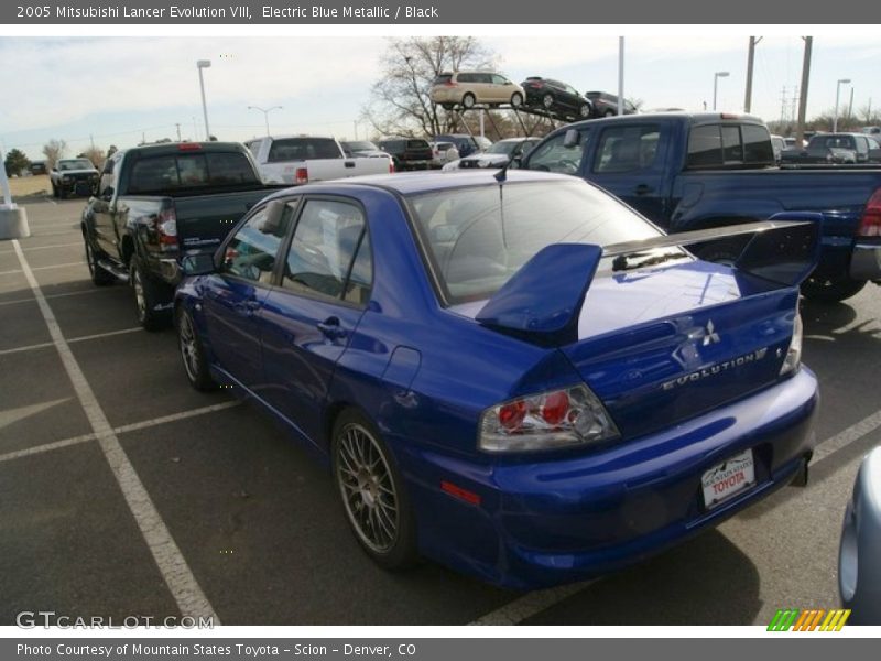 Electric Blue Metallic / Black 2005 Mitsubishi Lancer Evolution VIII