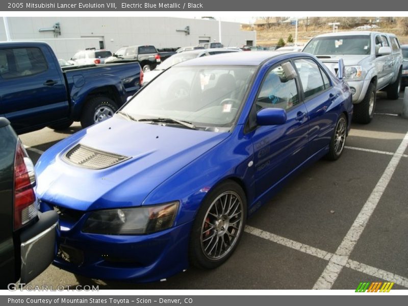 Electric Blue Metallic / Black 2005 Mitsubishi Lancer Evolution VIII