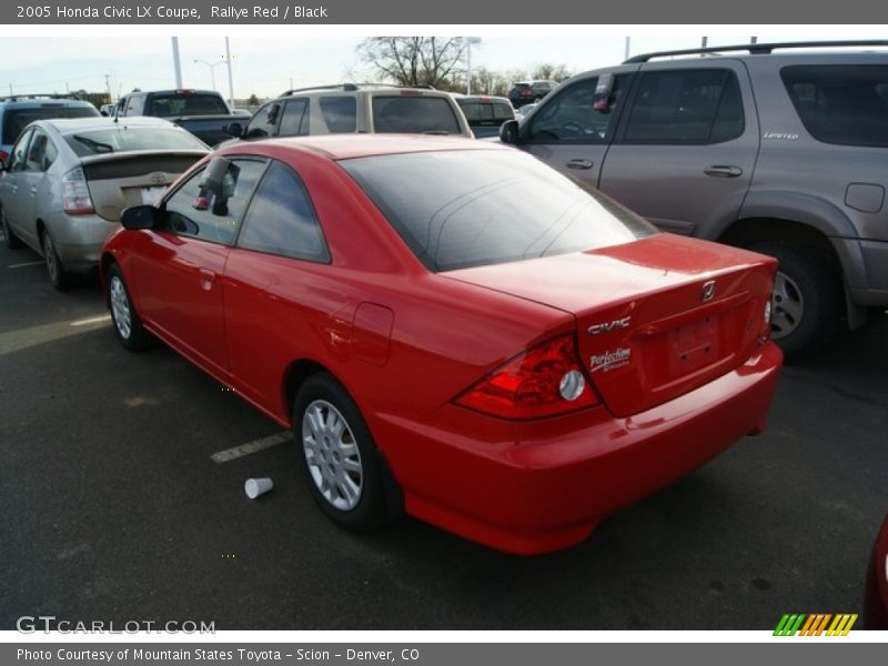 Rallye Red / Black 2005 Honda Civic LX Coupe