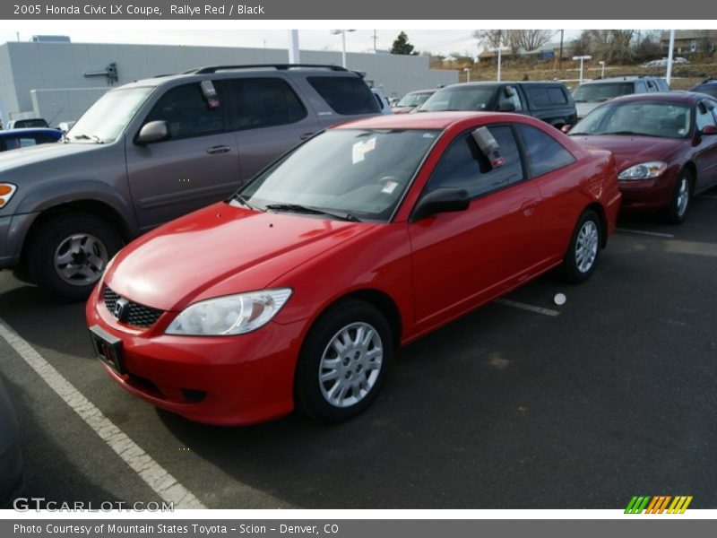 Rallye Red / Black 2005 Honda Civic LX Coupe