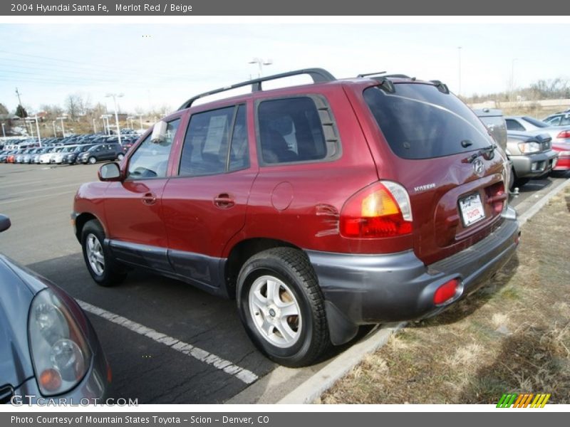 Merlot Red / Beige 2004 Hyundai Santa Fe