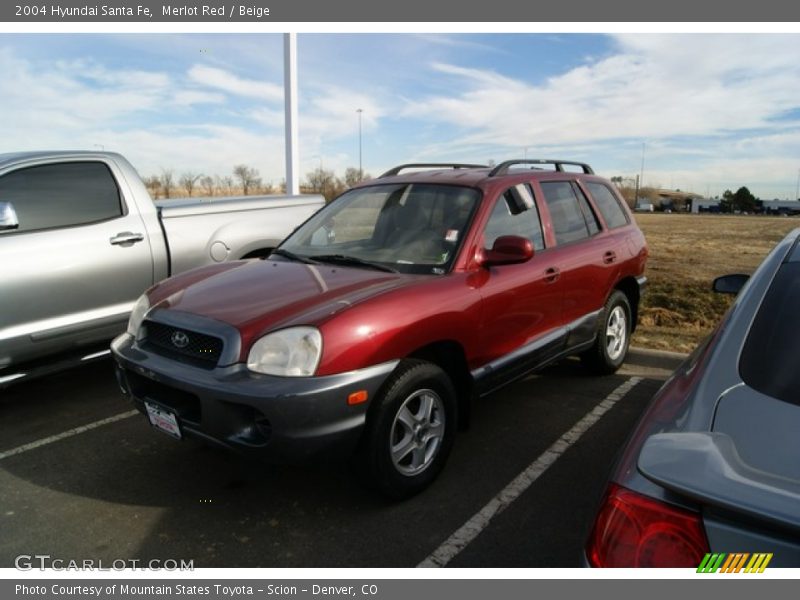Merlot Red / Beige 2004 Hyundai Santa Fe