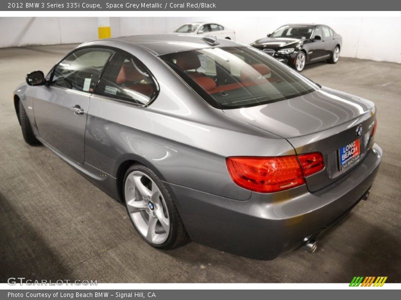 Space Grey Metallic / Coral Red/Black 2012 BMW 3 Series 335i Coupe