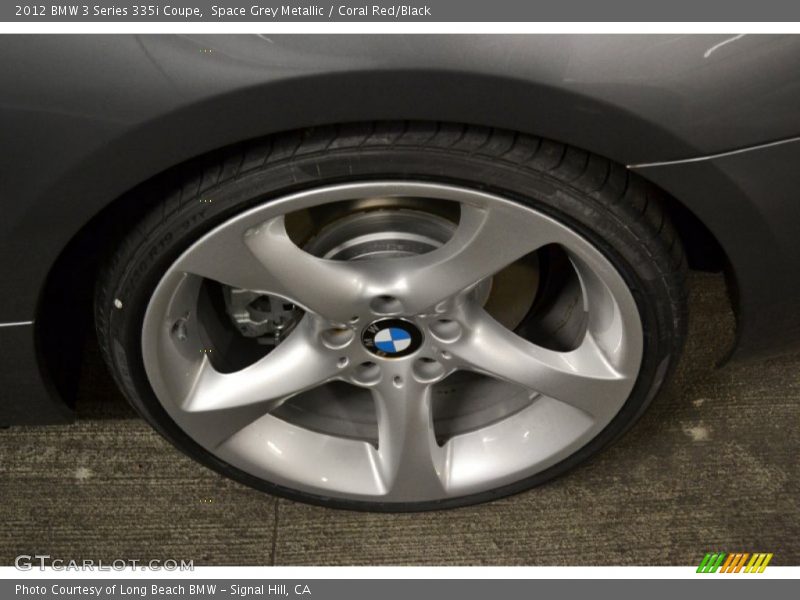 Space Grey Metallic / Coral Red/Black 2012 BMW 3 Series 335i Coupe