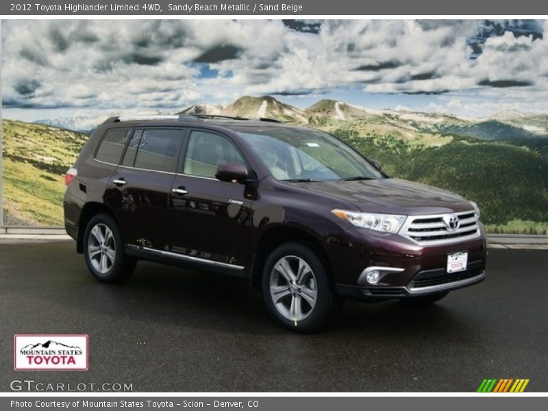 Sandy Beach Metallic / Sand Beige 2012 Toyota Highlander Limited 4WD