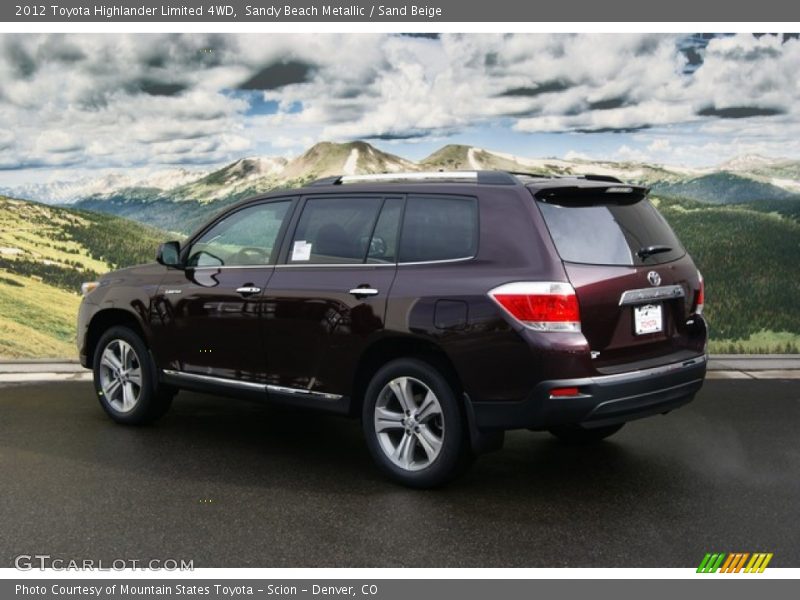 Sandy Beach Metallic / Sand Beige 2012 Toyota Highlander Limited 4WD