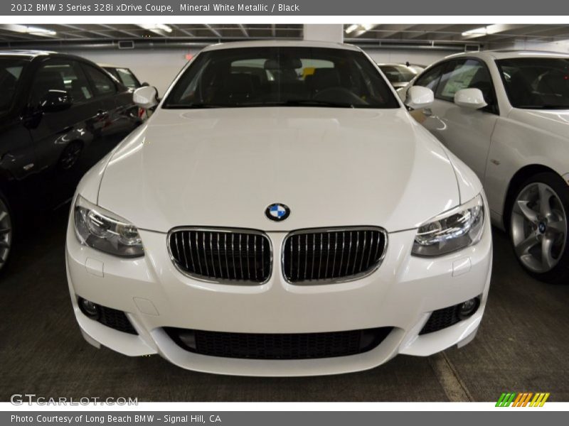 Mineral White Metallic / Black 2012 BMW 3 Series 328i xDrive Coupe