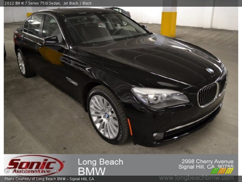 Jet Black / Black 2012 BMW 7 Series 750i Sedan