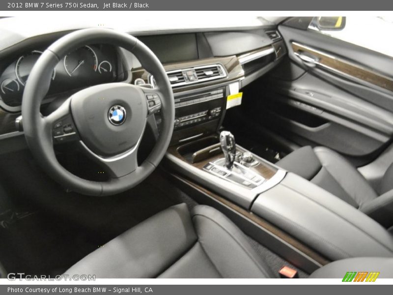 Jet Black / Black 2012 BMW 7 Series 750i Sedan