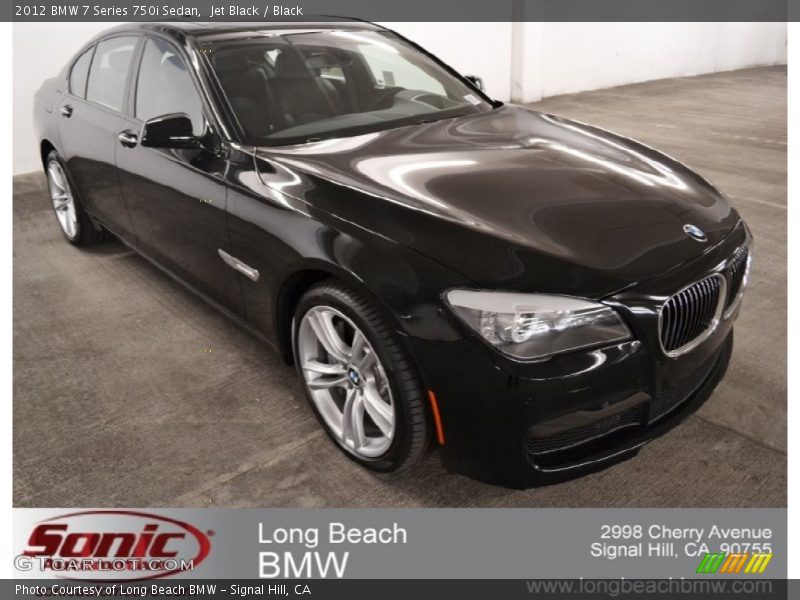 Jet Black / Black 2012 BMW 7 Series 750i Sedan