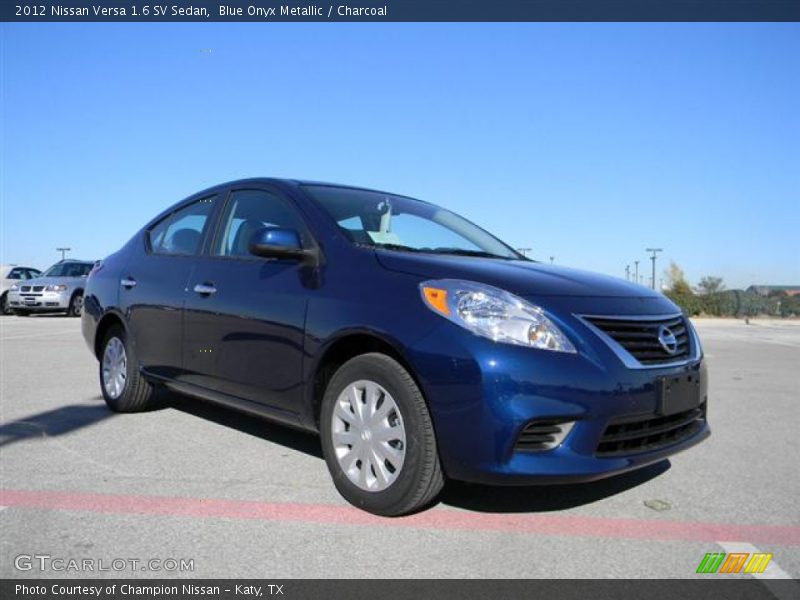 Blue Onyx Metallic / Charcoal 2012 Nissan Versa 1.6 SV Sedan