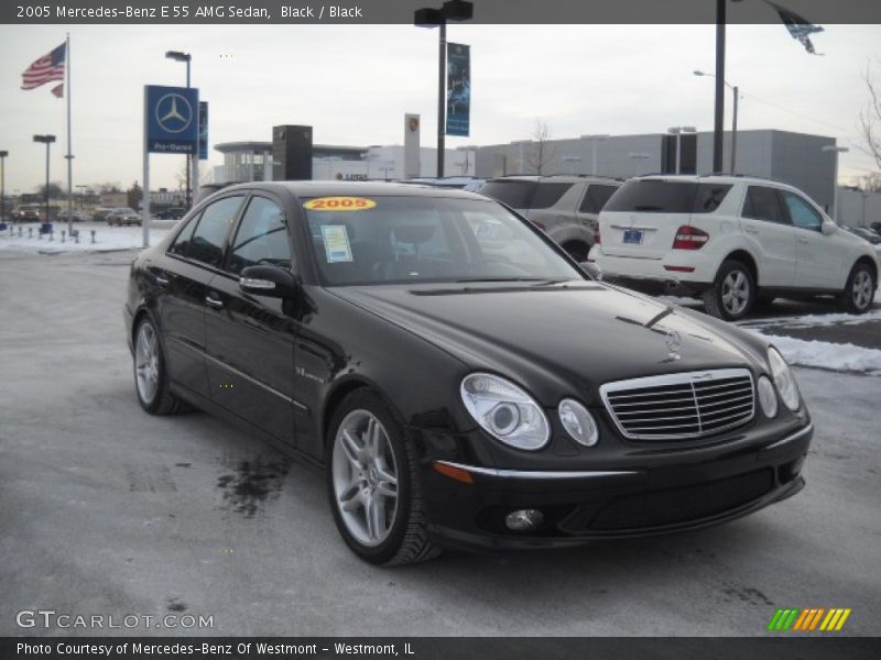 Black / Black 2005 Mercedes-Benz E 55 AMG Sedan