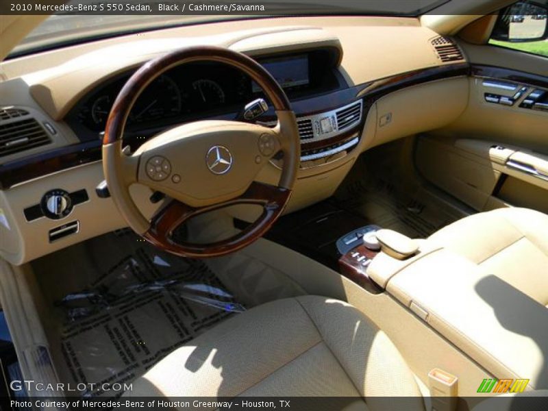 Black / Cashmere/Savanna 2010 Mercedes-Benz S 550 Sedan