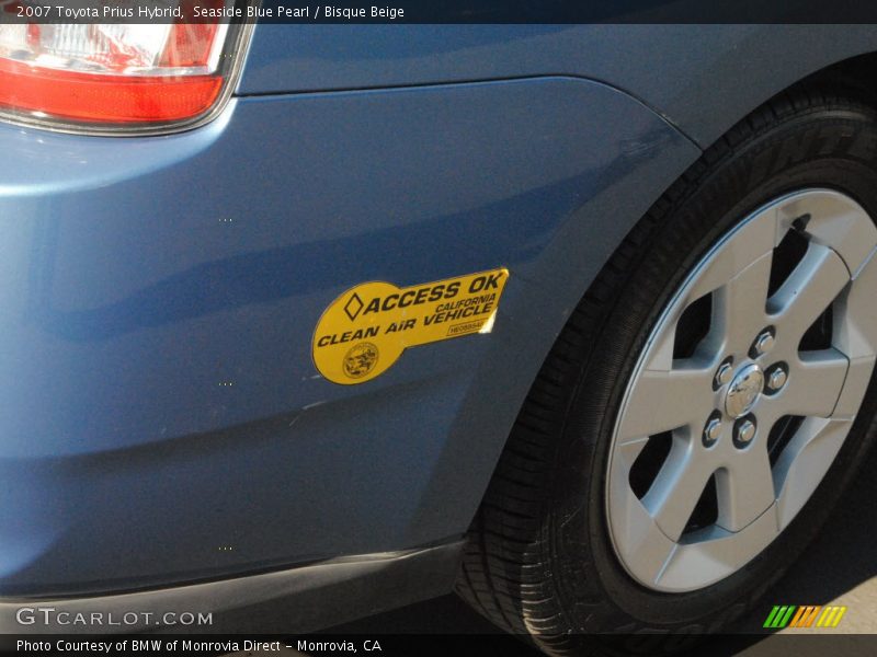 Seaside Blue Pearl / Bisque Beige 2007 Toyota Prius Hybrid