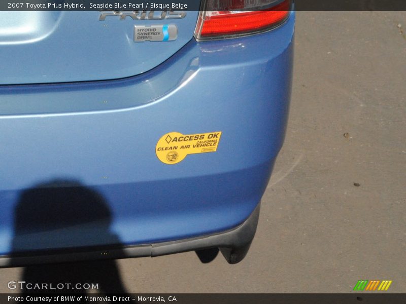 Seaside Blue Pearl / Bisque Beige 2007 Toyota Prius Hybrid