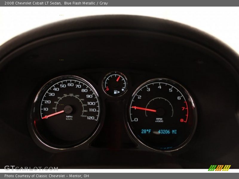 Blue Flash Metallic / Gray 2008 Chevrolet Cobalt LT Sedan
