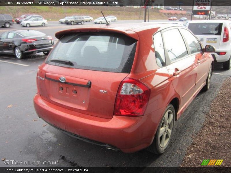 Copperhead Orange Metallic / Black 2009 Kia Spectra 5 SX Wagon
