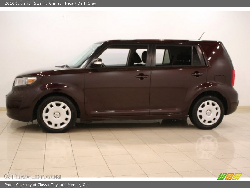 Sizzling Crimson Mica / Dark Gray 2010 Scion xB