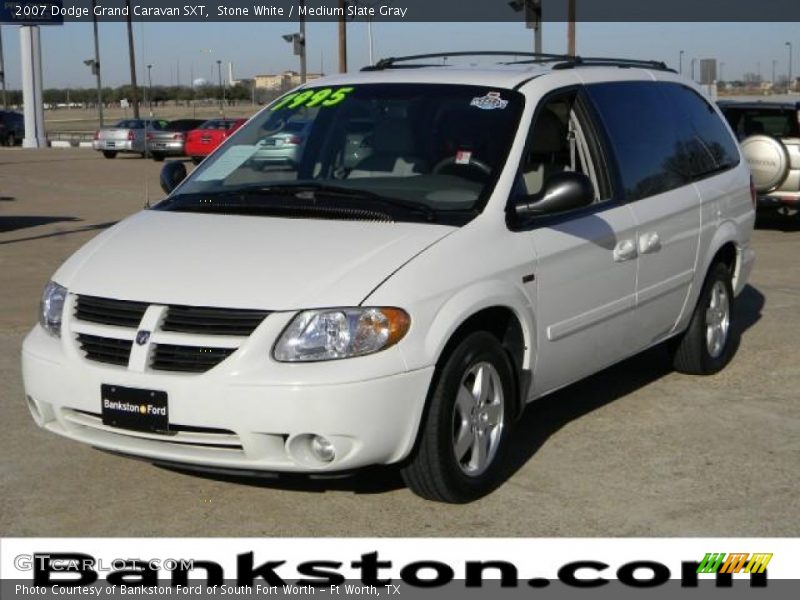 Stone White / Medium Slate Gray 2007 Dodge Grand Caravan SXT