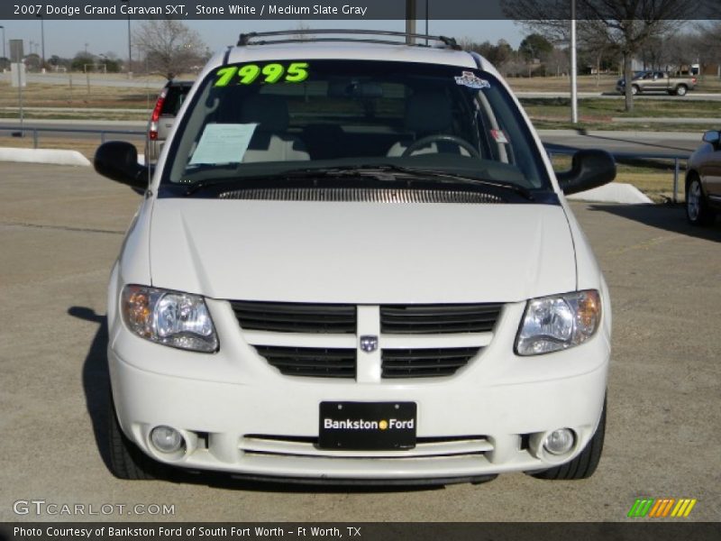 Stone White / Medium Slate Gray 2007 Dodge Grand Caravan SXT