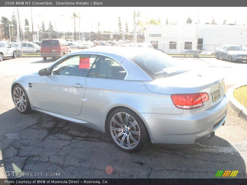 Silverstone Metallic / Black 2008 BMW M3 Convertible