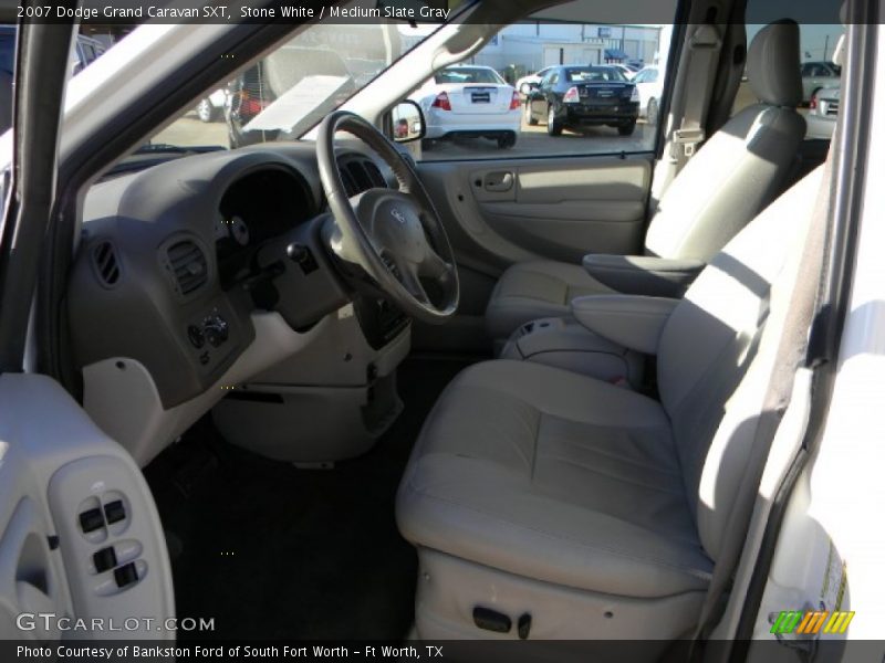 Stone White / Medium Slate Gray 2007 Dodge Grand Caravan SXT