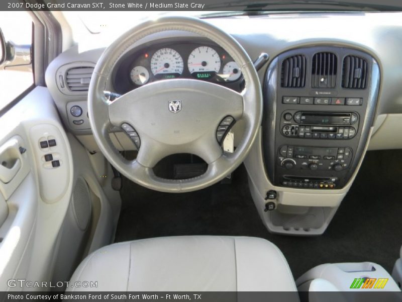 Stone White / Medium Slate Gray 2007 Dodge Grand Caravan SXT