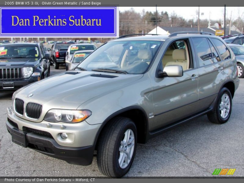 Olivin Green Metallic / Sand Beige 2005 BMW X5 3.0i